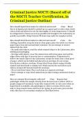 Criminal Justice NOCTI (NOCTI Teacher Certification, in Criminal Justice Outline)