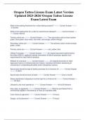 Oregon Tattoo License Exam Latest Version  Updated 2023-2024&sol; Oregon Tattoo License  Exam Latest Exam