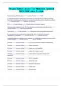 Oregon Tattoo License Test Materials Updated  2023-2024 Latest Version