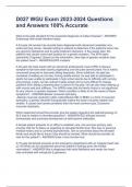 D027 WGU Exam 2023-2024 Questions and Answers 100&percnt; Accurate 