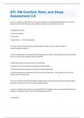 ATI&colon; RN Comfort&comma; Rest&comma; and Sleep Assessment 2&period;0Rated 100&percnt; Correct&excl;&excl;