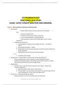 ATI PHARMACOLOGY  PROCTORED 2019 STUDY  GUIDE LATEST UPDATE QUESTION AND ANSWERS