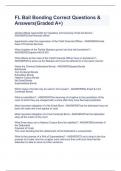 FL Bail Bonding Correct Questions & Answers&lpar;Graded A&plus;&rpar;