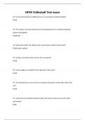 NFHS Volleyball Actual Test exam 2023 with 100% correct answers