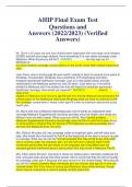AHIP Final Exam Test Questions and Answers (2022/2023) (Verified Answers)