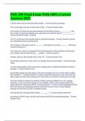 PHE 289 Final Exam With 100&percnt; Correct Answers 2023
