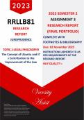 RRLLB81 - "2023" - Semester 2 - Final Portfolio "Due 02 Nov 2023" (Topic 1) Legal Philosophy: Footnotes & Bibliography 