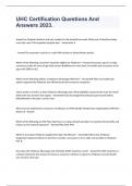 UHC Certification Questions And Answers 2023&period;