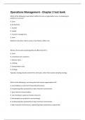 Operations Management - Chapter 2 test bank All Answers Available 