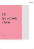 Level 3 Information Technology Unit 3 Social Media Part A (Distinction work)
