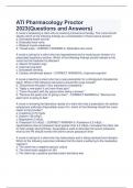 ATI Pharmacology Proctor  2023&lpar;Questions and Answers&rpar;