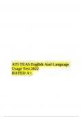 ATI TEAS English And Language Usage Test 2022 RATED A+
