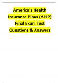 AHIP REAL Final Exam Test Questions & Answers ( Latest 2023 / 2024 )