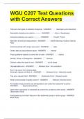 WGU C207 Test Questions with Correct Answers 