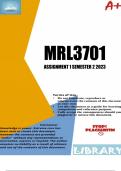 MRL3701 Assignment 1 (ANSWERS) Semester 2 2023 