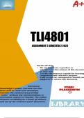 TLI4801 Assignment 2 (ANSWERS) Semester 2 2023 (705030)