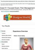 Tanner Bailey Pain Management Shadow Health Exam- Documentation Latest Version 2023 Guaranteed Success