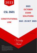 CSL2601 - "25 OCTOBER 2023" EXAM SOLUTIONS 