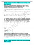 NCSBN Practice Questions with Correct Answers Latest 2023 Rated A&plus;