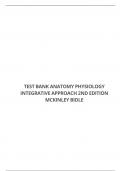 TEST BANK ANATOMY PHYSIOLOGY INTEGRATIVE APPROACH 2ND EDITION MCKINLEY BIDLE