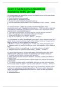 Exam 6 fundamentals Questions  Answered 100% correct