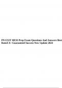PN EXIT HESI Prep Exam Questions And Answers Best Rated A&plus; Guaranteed Success New Update 2023&period;