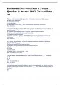 Residential Electrician Exam 1 Correct Questions & Answers 100&percnt; Correct &lpar;Rated A&rpar;