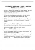 Nutrition 101 Study Guide Chapter 2 Questions With Complete Solutions