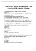 Straighterline Intro to Nutrition Final Exam Questions With Complete Solutions.