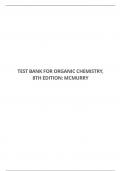 TEST BANK FOR ORGANIC CHEMISTRY&comma; 8TH EDITION&colon; MCMURRY