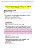Advanced Cardiovascular Life Support &lbrace;ACLS&rcub; Exam  Version A Latest 2022 &lbrack;Questions & Answers&rsqb;