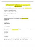 APPRAISAL FINAL EXAM review questions with correct answers