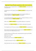 Appraisal Exam Practice questions with correct answers