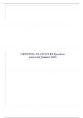 CDM FINAL EXAM NCLEX Questions Answered&lowbar;Summer 2023&period;
