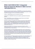 WGU C451&sol;GNC2&sol;1NC1 Integrated Natural Sciences Module 8 Q&A Correct 100&percnt;&lpar;RATED A&plus;&rpar;