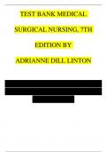 Test Bank for Medical-Surgical Nursing, 7th Edition by Adrianne Dill Linton, Mary Ann Matteson | VERIFIED 2023 GRADE BOOSTER