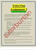 TMN3704 Assignment 3 UPDATED VERSION 2023. 