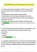 CDR DTR Practice Exam Questions and Answers Latest 2023 - 2024 &lbrack;100&percnt; correct answers&rsqb;