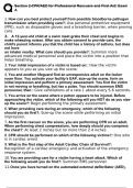 CPRAED for Professional Rescuers and First Aid Exam A Questions and Answers &lpar;Verified Answers&rpar;