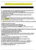 AED for the professional Rescuer Review Questions and Answers &lpar;Verified Answers&rpar;