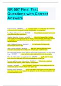 NR 507 Final Test Questions with Correct Answers