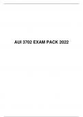 AUI 3702 EXAM PACK 2022 , University of South Africa