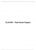 CLA 1501 Past Exam Question Papers, University of South Africa, UNISA