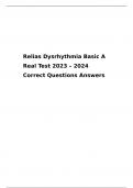 Relias Dysrhythmia Basic A Real Test 2023 – 2024 Correct Questions Answers 