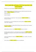 Army Leadership and Justice OCS Exam questions with correct answers
