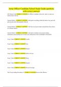 Army Officer Candidate School Study Guide questions with correct answers