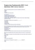 Engineering Fundamentals &lpar;REC Cert&rpar; Questions with Correct Answers