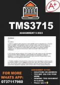 TMS3715 Assignment 5 2023 (ANSWERS)