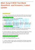 Med-Surg II HESI Test Bank 2023 Questions and Answers;(perfect guide for your final)