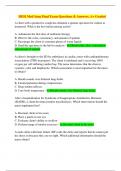 HESI Med Surg Final Exam 2023 Questions & Answers, A+ Graded